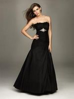 elegant dark strapless wedding dress | CherryMarry