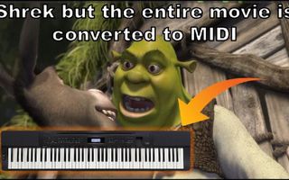 Shrek but the ENTIRE MOVIE is converted to MIDI