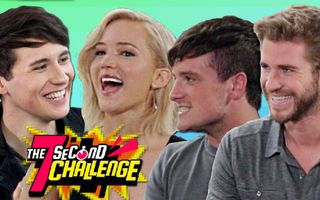 7 SECOND CHALLENGE with Jennifer Lawrence Josh Hutcherson and Liam Hemsworth