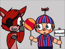 foxy pops the balloon