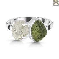 Buy Green Moldavite Ring at Best Price from Rananjay Exports.