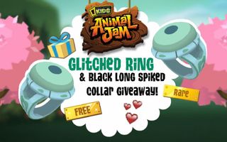 Animal Jam: First Glitched Ring & Black Long Collar Giveaway! (2016 OPEN)