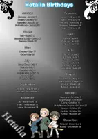 Hetalia Charakters Birthday by Mizu1993 on DeviantArt Hetalia Charakters Birthday by Mizu1993 on DeviantArt
