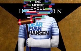 A long chain of songs from Heathers, Hamilton, Dear Evan Hansen and Be More Chill