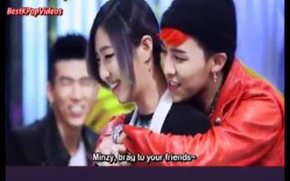 Big Bang's GD hugs 2NE1's Minzy