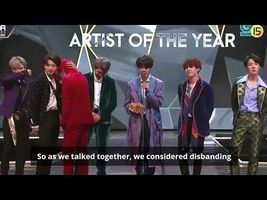 [Eng Sub] BTS MAMA 2018 Artist of the Year Award Full Speech {Hong Kong}