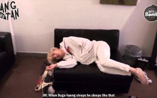 [ENG] 150902 BOMB: It s the pose when BTS sleep normally