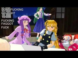 Touhou MMD - 6 drunk girls play Slender