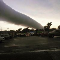 Would you ride this tornado? I know this is just a roll cloud. But if it was a twister, would you ride it.