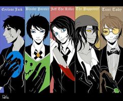 what creepypasta boy is your fav and why? A. eyeless jack B. bloody painter c.jeff the killer d.the puppeteer e. ticci toby