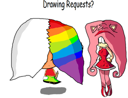 Anyone, drawing requests? Drawing requests? I love drawing!