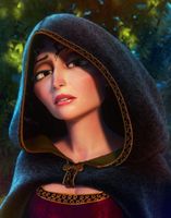 Is Mother Gothel (from Disney Tangled) left or right handed? I am just curious for various reasons...  Also write how you got your answer