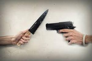 which would you rather fight with, a knife or gun? question number 2