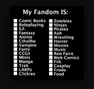 My fandom is...