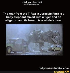 Jurassic park/world facts