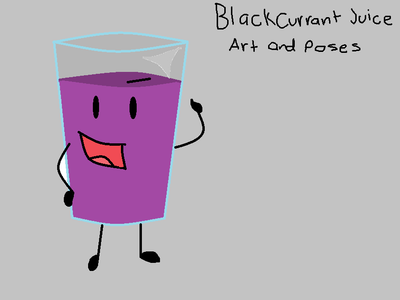 Blackcurrant Juice art and poses page