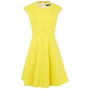 Short-Sleeved Yellow Dress