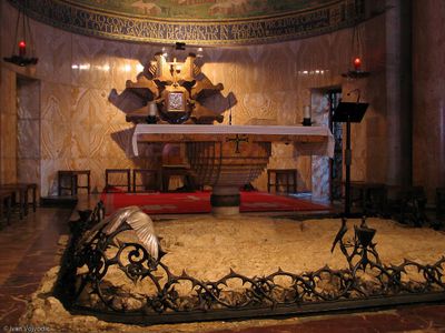 Where was Jesus brought for trial after being arrested in the Garden of Gethsemane?