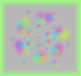 Stare at the black dot in the middle of the picture, what happens to the stuff around it after a while?