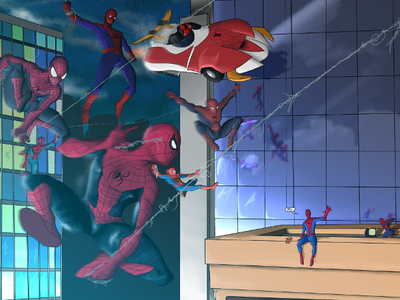 Which animated series features the adventures of Peter Parker as Spider-Man?