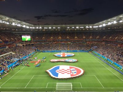 Which stadium hosted the FIFA World Cup final in 2018?