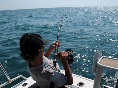 What is a top-mounted rod holder used for on a fishing boat?