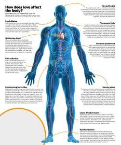 How does love generally affect stress levels?