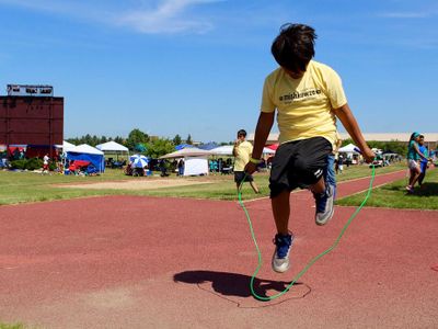 What is the purpose of a jump rope competition?