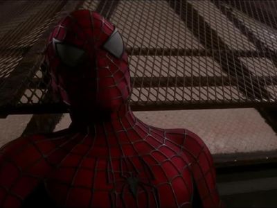 Who is the superhero villain in the first Spider-Man movie?