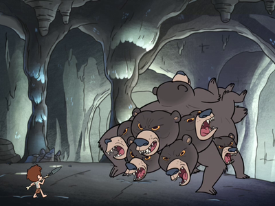 What creature did Dipper have to fight in Dipper VS Manliness(Don't forget the -)?