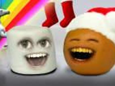 on the annoying orange marshmallows Christmas sock video how many things are there