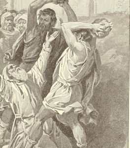 Who is considered one of the first Christian martyrs and was stoned to death?