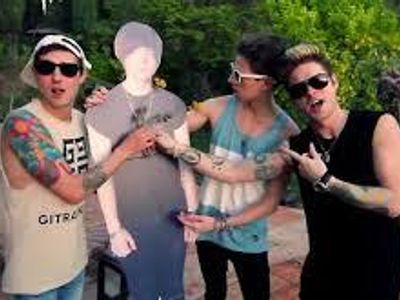 Which one has made a music video covering the song Don't Say Goodnight by Hot Chelle Rae? With Ryan and Nash in the video (and a life size cut out of Jamie).