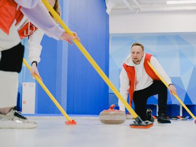 What is the weight of a curling stone?