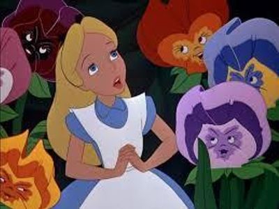 what was the song that the flowers sang to Alice called?