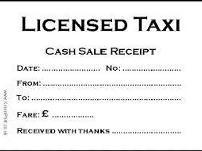 what should a taxi receipt have wrote on it?