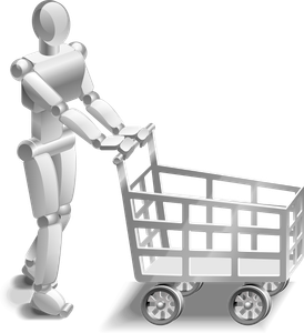 What is the purpose of a shopping cart on an online store?