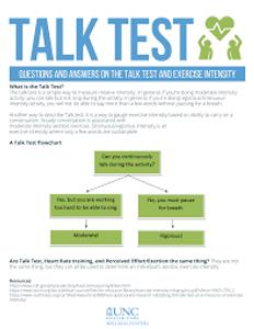 What is the 'talk test' in aerobic exercise?