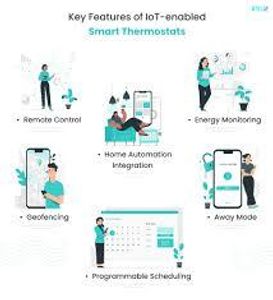 Which IoT application involves smart thermostats?