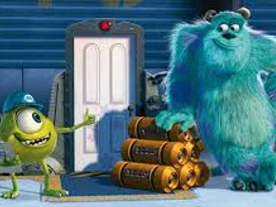 Where does the door lead that Mr.Waternoose throws Mike and Sulley through so that they can kidnap Boo?