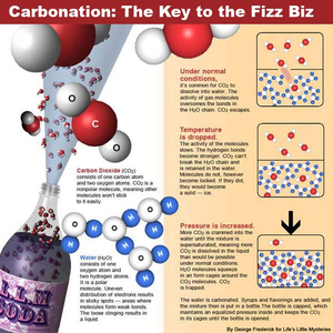 Which gas is used in the production of soft drinks?