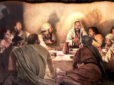 During the last supper Jesus turned bread into his body and wine into his blood. He then commanded his apostles to do it. Today when priests do this