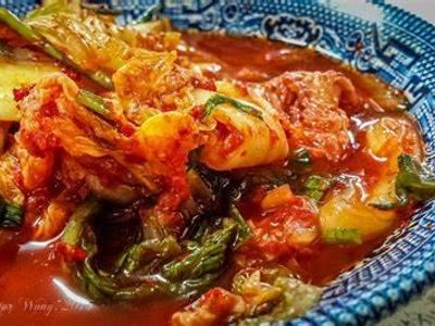 What is the Korean dish Kimchi made from?