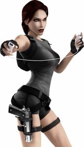 Which game features the character Lara Croft?