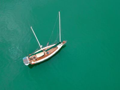 What type of sail is typically used for a rowboat?