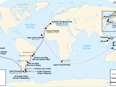 Which explorer's crew was the first to circumnavigate the world after Magellan's death?