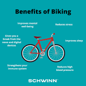 Which of the following is a social benefit of biking?