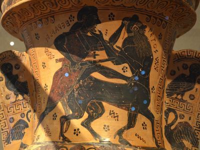 What is the usual habitat of centaurs in Greek mythology?