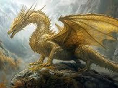 What is the mythological dragon that guards golden treasures in Norse mythology?