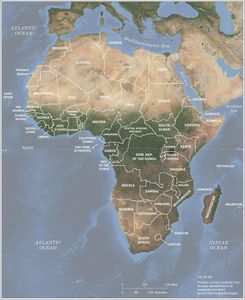 Which continent is the second largest in terms of land area?